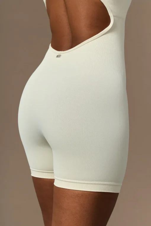 Flex Short Jumpsuit White<Believe Athletics Clearance