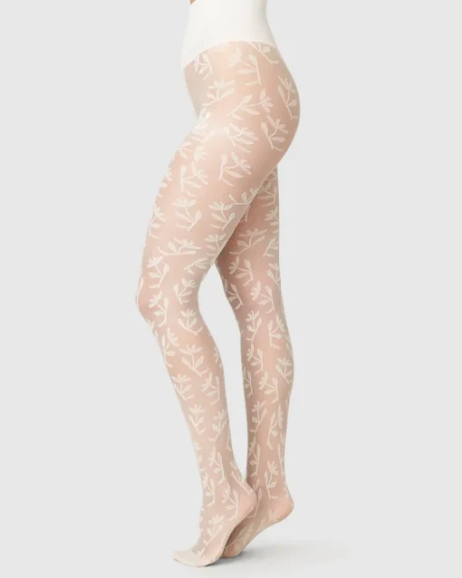 Flora Flower Sukkahousut Valkoinen<Swedish Stockings Sale