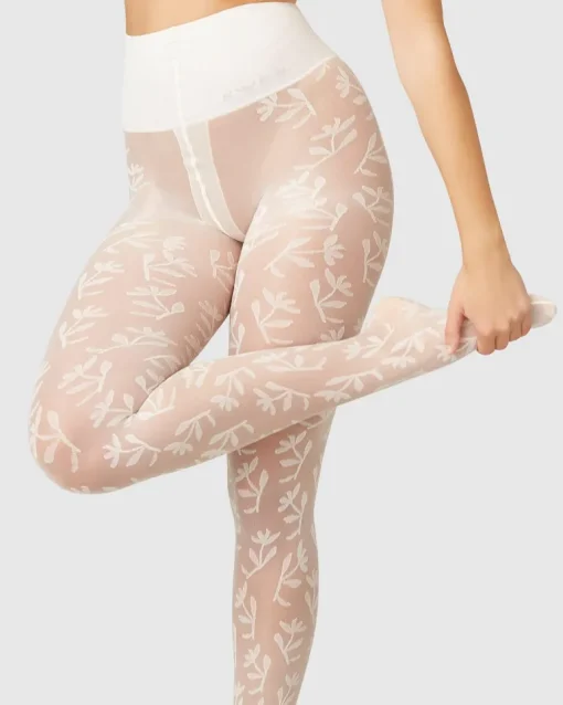 Flora Flower Sukkahousut Valkoinen<Swedish Stockings Sale