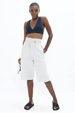 Florence FLR Knee Pants White Dove<1 People Clearance