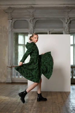 Forest Flower Sadetakki Musta/Vihreä<RainSisters Flash Sale