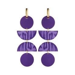 Forever Loving 4-Osaiset Puukorvakorut Lila/Kulta<Sinua Outlet