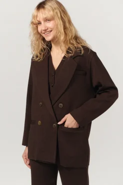 Forza Knitted Merino Blazer Chocolate<Salanida Cheap