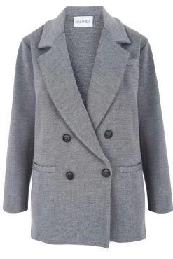 Forza Knitted Merino Blazer Light Grey<Salanida Cheap