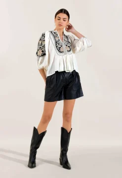Francine Blouse White<Scarlett Poppies Flash Sale