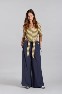 Freesia Sleeveless Top Stripes Pink and Green<KOMODO Clearance