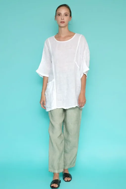 Front Pocket Curve Pellavaharsopusero<Haris Cotton Sale