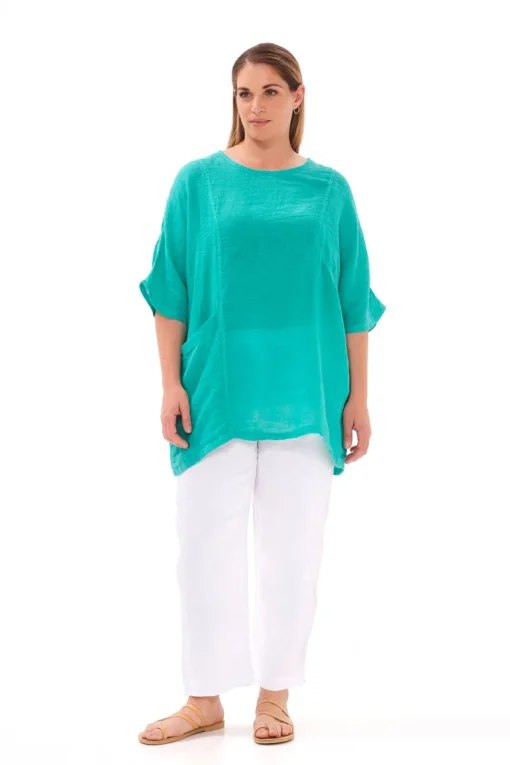 Front Pocket Curve Pellavaharsopusero<Haris Cotton Sale