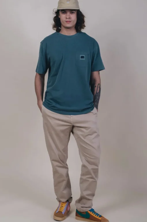 Garza Pigment Dyed T-Shirt Elm Green<Trendsplant Online