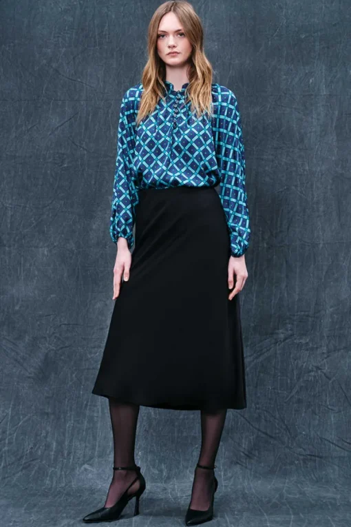 Geometric Blouse With Buttons<Haris Cotton Best Sale