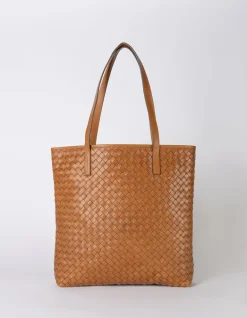Georgia Cognac Woven Classic Leather<O My Bag Hot