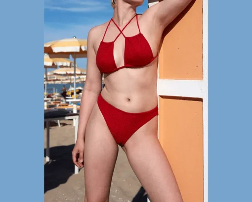 Geranium Low Bikini Yläosa Punainen<Anekdot Hot