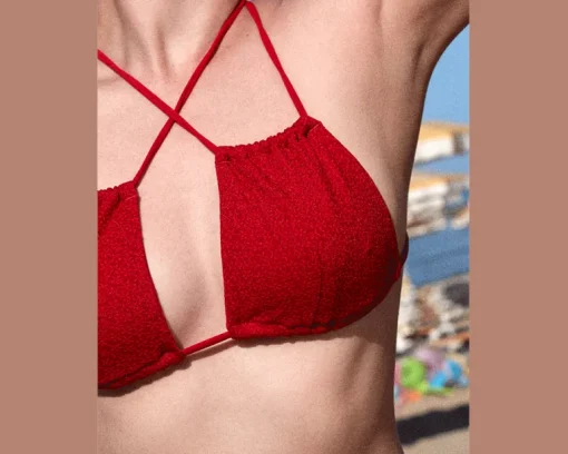 Geranium Low Bikini Yläosa Punainen<Anekdot Hot