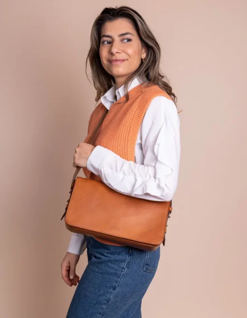 Gina Baguette Cognac Klassinen Nahka<O My Bag Flash Sale
