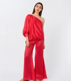Giselle One Shoulder Top Red<Elizabeth LaGre Fashion