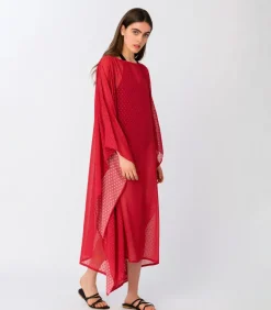 Giselle Print Maxi Kaftaani Punainen<Elizabeth LaGre Cheap