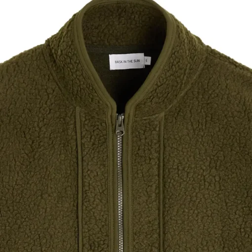 Goxo Fleece Jacket Olive<Bask in the Sun Fashion