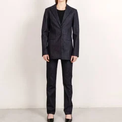 Grace Selvedge Denim Blazer Dark Grey<Studio Heijne Discount
