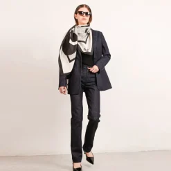 Grace Selvedge Denim Blazer Dark Grey<Studio Heijne Discount