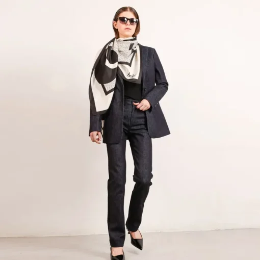 Grace Selvedge Denim Blazer Dark Grey<Studio Heijne Discount