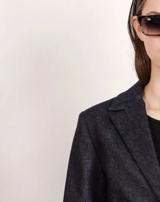 Grace Selvedge Denim Blazer Dark Grey<Studio Heijne Discount
