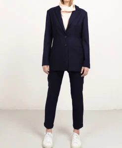 Grace Wool Blazer Navy Blue<Studio Heijne Discount