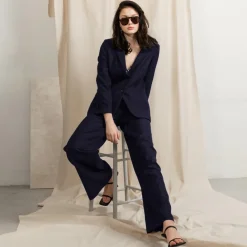 Grace Wool Blazer Navy Blue<Studio Heijne Discount