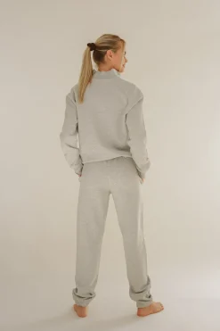 Half Zip Sweater Light Grey<Pura Clothing Hot