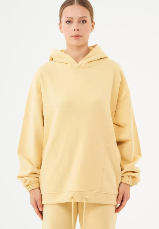 Hande Soft Touch Oversize Organic Cotton Hoodie Soft Yellow<ORGANICATION Hot