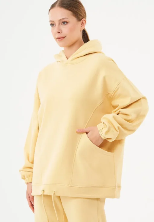 Hande Soft Touch Oversize Organic Cotton Hoodie Soft Yellow<ORGANICATION Hot