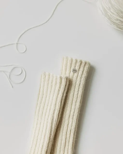 Handmade Rib Wool Socks Seal Salt<THE KNOTTY ONES Store