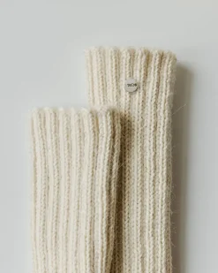 Handmade Rib Wool Socks Seal Salt<THE KNOTTY ONES Store