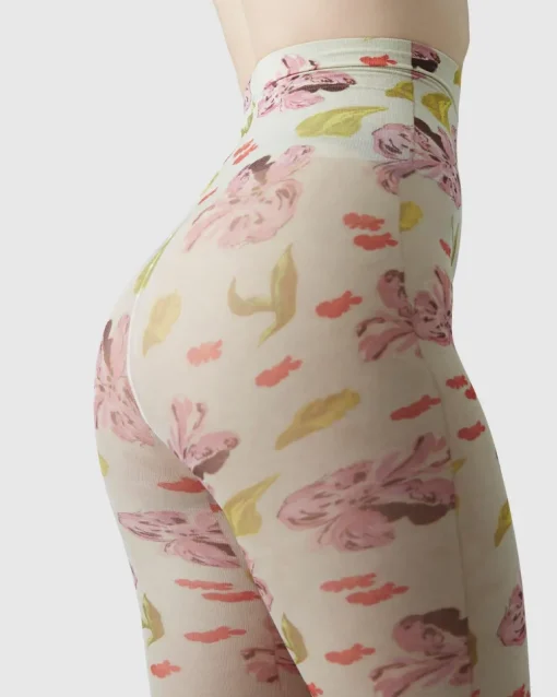 Helen Bullock Floral Tights Coconut White<Swedish Stockings Best
