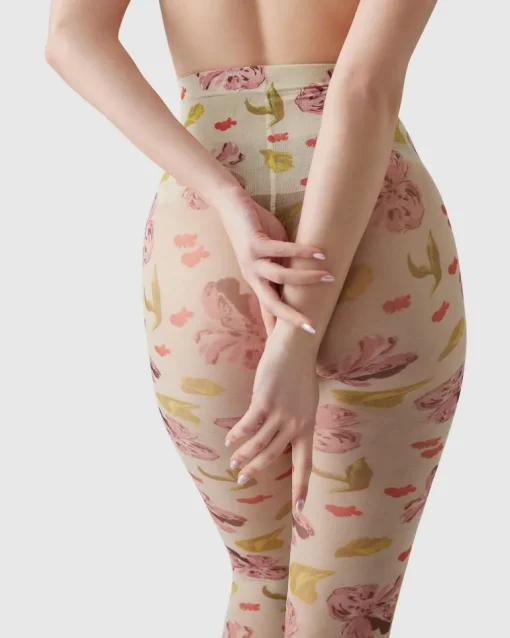 Helen Bullock Floral Tights Coconut White<Swedish Stockings Best