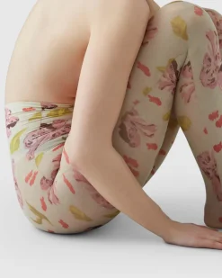 Helen Bullock Floral Tights Coconut White<Swedish Stockings Best
