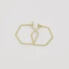 Hexagon Korvarengas<fejn jewelry Outlet