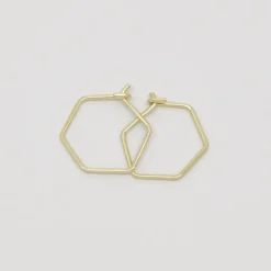 Hexagon Korvarengas<fejn jewelry Outlet