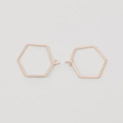 Hexagon Korvarengas<fejn jewelry Outlet