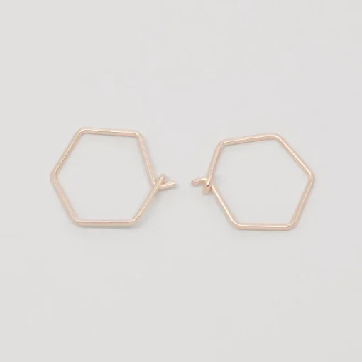 Hexagon Korvarengas<fejn jewelry Outlet