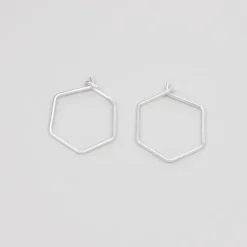 Hexagon Korvarengas<fejn jewelry Outlet