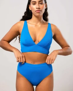 High Cut Bikinialaosa Turkoosinsininen Rib<UNDERSTATEMENT Cheap