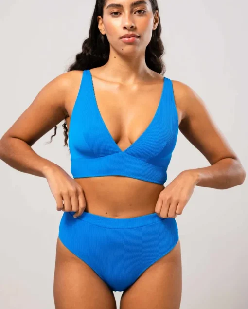High Cut Bikinialaosa Turkoosinsininen Rib<UNDERSTATEMENT Cheap
