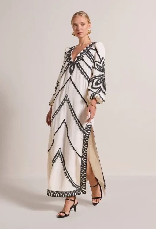 Hillary Kaftan Dress Antique White<Scarlett Poppies Cheap