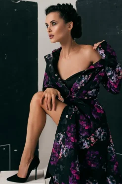 Hortense Sadetakki Musta/Violetti<RainSisters New