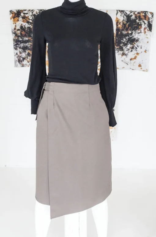 Houtskari Wrap Skirt Grey<niinmun Fashion
