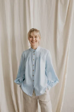 Indraja Linen Blouse<Laume linen Cheap