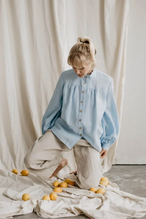Indraja Linen Blouse<Laume linen Cheap