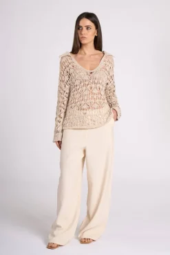Ines Crochet Maxi Polo<TENNÉ Hot