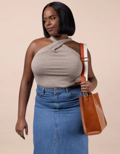 Jackie Classic Leather Bag Cognac Brown<O My Bag Best Sale