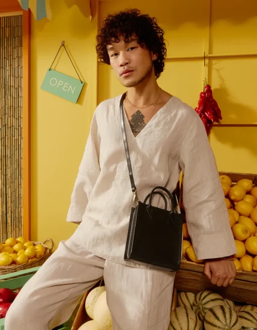 Jackie Classic Leather Mini Bag Black<O My Bag Fashion